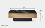 Agate Sintered Stone Rectangle Coffee Table