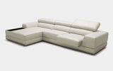 Geranium Modern Motion Leather Sectional with Storage